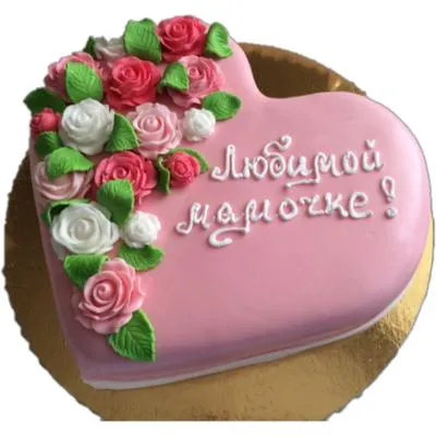 Торт Сердце розовое